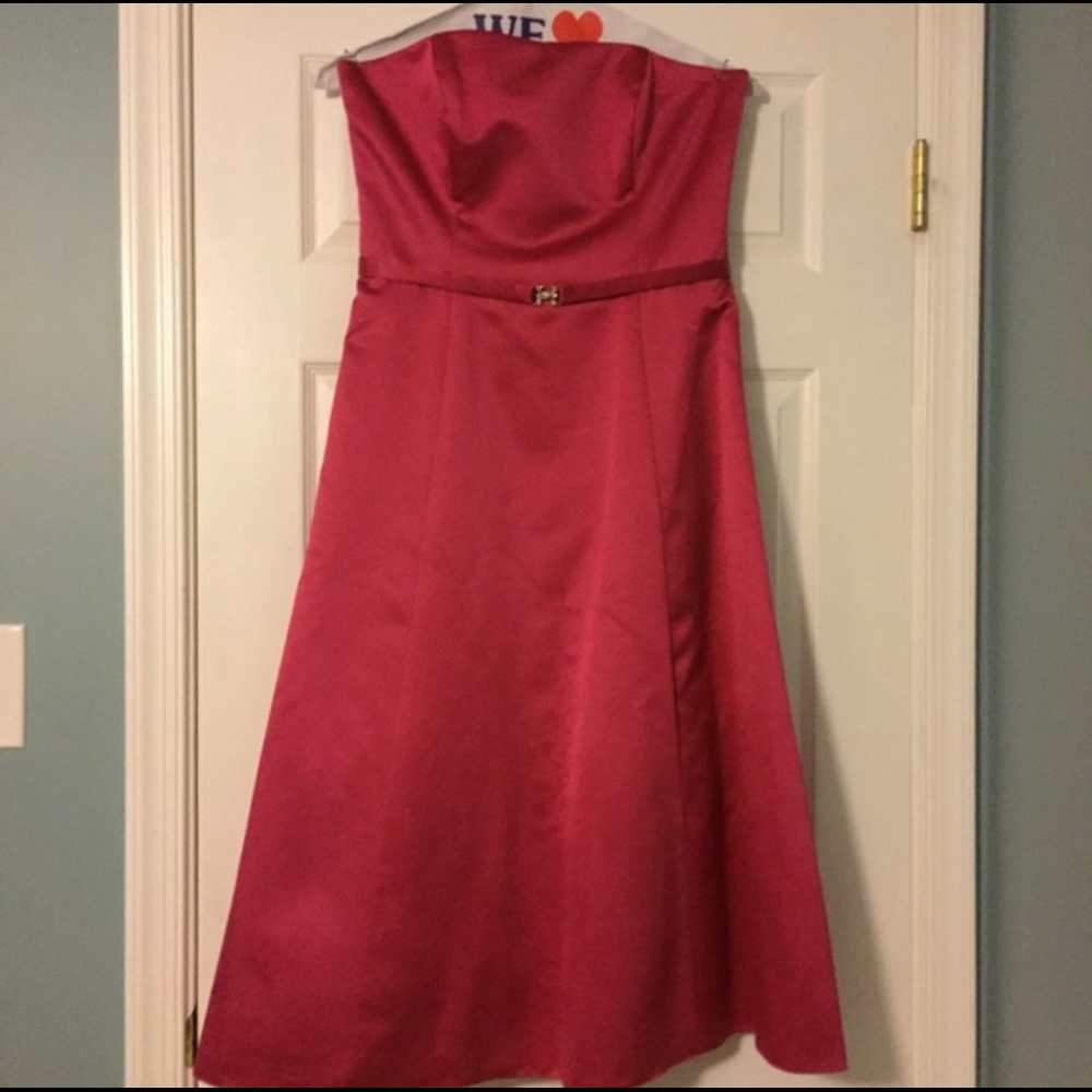 Michelangelo | Hot Pink Tea Length Dress, 10